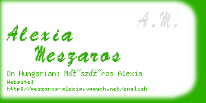alexia meszaros business card